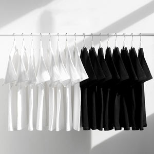 2025 personalizado impreso 100% algodón Crew, Ringer camiseta de alta calidad Heavyweight Plain Tee serigrafía hombres camisetas - Product Image 5