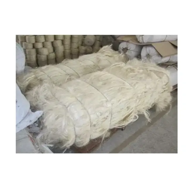 Fibra di Sisal all'ingrosso di lunghezza 100 ~ 130cm per gesso/fornitura di fabbrica di corda in fibra di Sisal Sisal grezzo