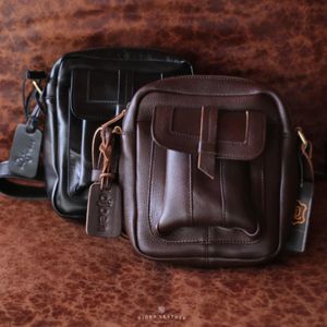 Authentic Leather Crossbody <b>Bag</b> <b>for</b> <b>Men</b> Compact, Strong, and Lightweight Cow Leather <b>Sling</b> From Insonesia - Product Image 1