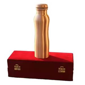 Botella de agua de cobre puro Ayurveda con estampado de Color esmaltado a prueba de fugas para deporte, Yoga y uso diario, botellas de agua potable - Product Image 5