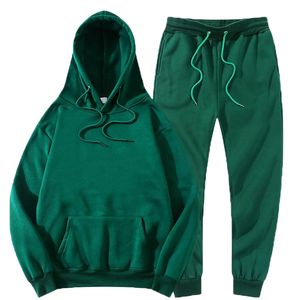 Wholesale Low Price Quarter <b>Zip</b> Up <b>Hooded</b> Sweatshirts & Sweatpants Sets OEM Design Custom Made Men's Casual Tracksuits - Product Image 2