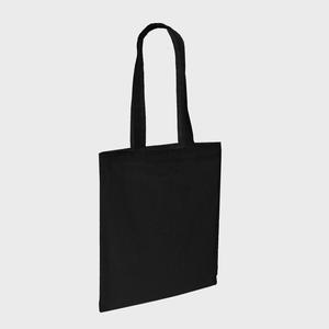 Black 5oz Recycled Cotton Drawstring <b>Bag</b> Eco-Friendly <b>Long</b> Ribbon Medium Screen Printing Letter for Advertising Daily Use Gifts - Product Image 1