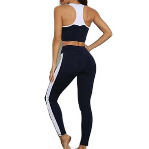 Ensemble de sport deux pièces pour femme en coton personnalisé, soutien-gorge de yoga et pantalon, dos ouvert, en nylon de haute qualité – Vente chaude - Product Image 5