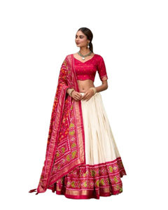 New Summer Collection Fully Stitched Faux Georgette Bandhani Print Lehenga Choli Exclusive Embroidery Work Superhit for Parties - Product Image 1