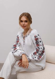 Kadın Modası Basit Dokuma İşlemeli Bluz Kısa Kollu Poplin Kumaş Günlük Stil İlkbahar Yaz Sonbahar Kış İçin - Product Image 5