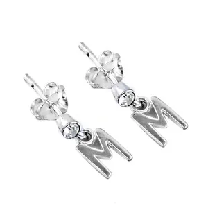 Boucles d'oreilles clous tendance pour femme en argent 925 plaqué or 18 carats avec diamant et zircon, motif étoile géométrique, pour fiançailles - Product Image 2