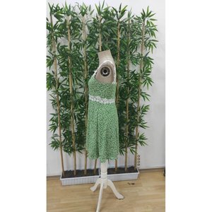 Women's Strappy <b>Lace</b> <b>Collar</b> Floral Patterned Supreme Dress, 35481 - Green - Product Image 4
