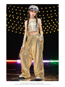 Hip Hop vêtements fille 4 ans à adulte 6 pièces ensemble paillettes gland tenues pour <span class=keywords><strong>Jazz</strong></span> <span class=keywords><strong>danse</strong></span> Performance Costumes <span class=keywords><strong>de</strong></span> <span class=keywords><strong>danse</strong></span> moderne - Product Image 4