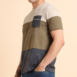 Nouveauté T-shirts pour hommes de couleur unie 100% coton tricoté écologique à séchage rapide de qualité durable Coupe classique - Product Image 3