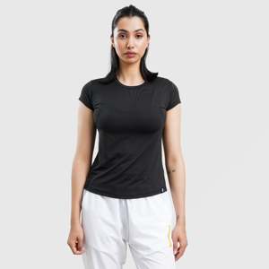 เสื้อยืดแขนสั้นทรงสปอร์ต W124 สีดำ ผลิตจากผ้าถัก - Product Image 1