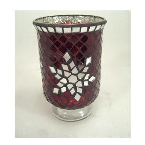 Candelabro de huracanes de vidrio acabado en mosaico para decoración del hogar, decoración de mesa de Navidad para fiestas - Product Image 4