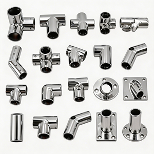 Conexión de Tubería Recta de Acero Inoxidable AISI 316, Herrajes Marinos de Tamaños Completos para Barcos, Yates, Pasamanos y Barandillas - Product Image 6