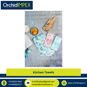 Wholesale 100% Organic Cotton Kitchen Towel Premium Quality Customized Size & Color Quick-Dry Feature Competitive Price - Product Image 5