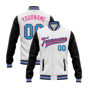 Veste d'université Graffiti en laine à la mode pour hommes High Street Style avec col rabattu et patch brodé - Product Image 2