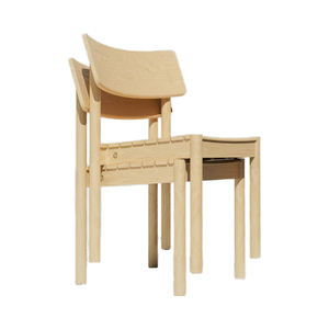 Teak <b>Stackable</b> Outdoor <b>Dining</b> <b>Chair</b> with Minimalist Design and Natural Finish by Rachel Natalie - Product Image 2