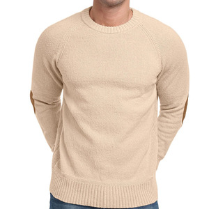 Suéter Personalizado de Cuello Redondo para Hombre, Tejido, Invierno, Vintage, 100% Algodón, Diseño Frontal Liso, Alta Calidad - Product Image 3