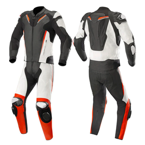 Course sur piste 1 pièce en cuir de vachette véritable combinaison de moto CE armures Protection rouge noir blanc combinaison de moto pour hommes - Product Image 1