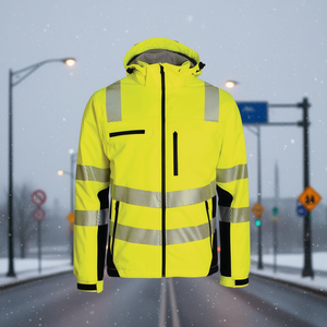 เสื้อแจ็คเก็ตซอฟต์เชลล์กันฝน รุ่น TRENDLINE Winter High-Visibility สีเหลือง-ดำ ไซส์ L สำหรับฤดูหนาว - Product Image 3