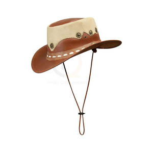 Chapeaux en cuir de cowboy personnalisés de vente chaude conception unique pour accessoire artisanal d'hiver - Product Image 4