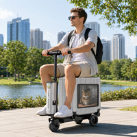 Transporteur Électrique pour Animaux avec Boîte Détachable, Bagage de Voyage Modulaire pour Chats et Petits Chiens, 42L PC + Alliage d'Aluminium, Utilisation Extérieure