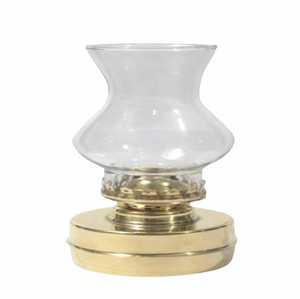 Mini lampe à huile lanterne en laiton avec cheminée - Product Image 4