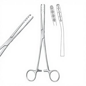Pinzas Curvas Ulrich de 220 mm para Lavado y Aplicación de Apósitos, Juego de Instrumentos Quirúrgicos Manuales de Acero Inoxidable con Certificación CE para Uso Hospitalario, Pakistán - Product Image 1