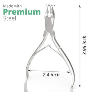 Nueva Llegada Grado Quirúrgico Sólido Acero Inoxidable Toe Nail Cutticle Clipper Alicates Cutícula Nippers para Dedos Precio al por mayor - Product Image 3