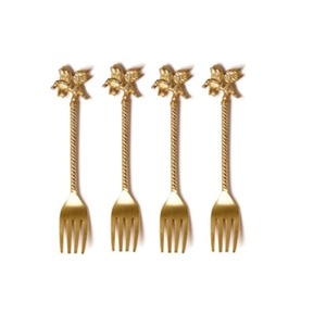 Cubiertos de oro y plata Vintage de lujo de alta calidad, cubiertos dorados de acero inoxidable real, cubiertos para restaurante, boda - Product Image 5