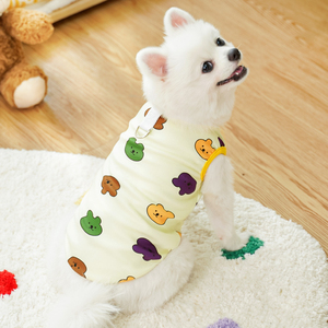 Mignon imprimé été animaux t-shirt chiot chien vêtements animal de compagnie chat gilet coton t-shirt carlin vêtements Costumes chien vêtements pour petits chiens - Product Image 5