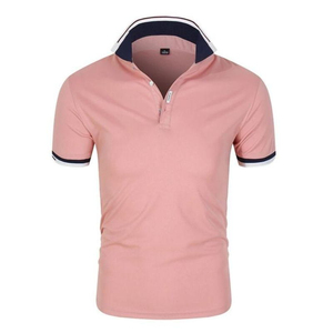 Manga corta de algodón de alta calidad para hombres para Polos con cuello vuelto Logo personalizado Ropa DE TRABAJO Patrón sólido Golf Sh de bajo precio - Product Image 1