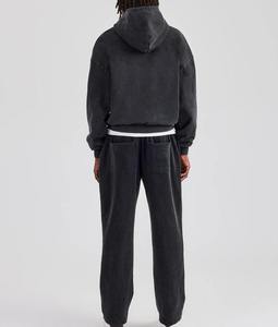 Conjunto Urbano de Gran Peso con Efecto Desgastado por el Sol, Sudadera Holgada Extra Grande y Pantalones Deportivos Holgados - Product Image 2
