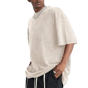 Venta al por mayor personalizado Vintage ácido lavado ecológico Anti-Pilling transpirable 100% algodón camiseta de los hombres de ajuste regular - Product Image 1