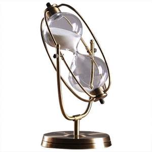 Gold Metal Hourglass Timer Detailed Desk Table Decor Decorative <b>Sand</b> Holder Accent <b>Art</b> Style Elegant Design Piece - Product Image 2