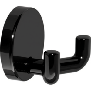 <b>Wall</b> Hooks & Coat Racks Double Hook 2 Hooks Polyamide 50mm Black 43.5mm Projection HEWI - Product Image 3