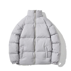 High Quality <b>Men's</b> Winter puffer <b>jacket</b> Custom Stand Collar <b>Casual</b> Outerwear with Canvas Fabric New High Street Style - Product Image 3