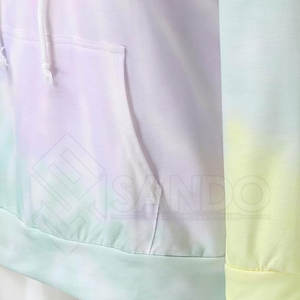 Meilleure qualité 100% coton Tie Dye Hoodie pour les femmes Confortable Casual Wear avec col à capuche Solid Pattern - Product Image 6