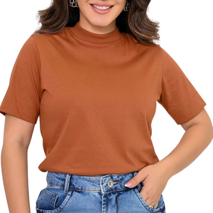 Camiseta de algodón transpirable para mujer Top elegante y cómodo ultrasuave para venta al por mayor - Product Image 4