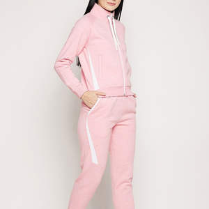 Best <b>Ladies</b> Tracksuit Set Cotton Fleece OEM Custom Female Training Sports Wear Two Piece <b>Jogging</b> <b>Suit</b> Pullover Tracksuit - Product Image 2