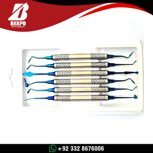High Quality Stainless Steel Dental Composite Filling Instrument Blue <b>Titanium</b> Coated Reusable Manual Ergonomic Grip Restorative - Product Image 3