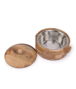 Teak wood carved stylish Chapati Teak wood carved stylish Chapati Hot Roti Serve Wooden Item Roti Store Box Warmer Casserole - Product Image 4