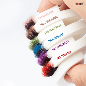 CharmLash Easy Fanning Color Ombre Extensiones de pestañas rusas 0,07 0.085 0,1 Colores Ombre Pestañas de muestra de etiqueta privada - Product Image 2