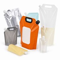 Emballage liquide clair avec bec, gelée, eau, jus, boisson, support, emballage en plastique, 50 ml