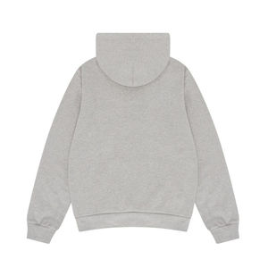 Sudadera con capucha transpirable con cremallera de algodón 100%, bordado 3D, tinte de corbata, lavado a la piedra, patrón sólido, impresión Digital, logotipo frontal, ajuste holgado - Product Image 3