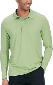 Hommes UPF50 Golf pour polos Logo personnalisé Léger Séchage rapide Athlétique Décontracté Voyage Performance Col 100% Coton Solide - Product Image 5