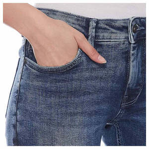 Pantalones vaqueros de mezclilla ajustados lavados Vintage de alta calidad para mujer, gran oferta, tela de algodón 100%, pantalones vaqueros hasta el tobillo, servicio OEM para mujer - Product Image 6