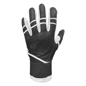 Nouvelle combinaison de couleurs noir et blanc personnalisée longue manchette Baseball & Softball gants de frappe Guantes De Bateo De Beisbol - Product Image 2