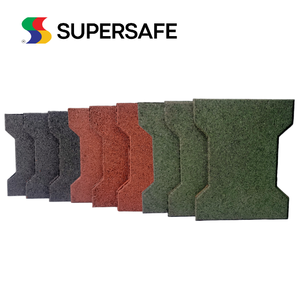 Wholesale Supersafe Rubber Paver Flooring Tile 15-50mm Thickness Anti-Slip Indoor Outdoor Easy Maintenance Colourful Appearance - Product Image 4