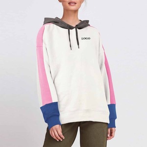 Sudaderas con capucha personalizadas de alta calidad para mujer al por mayor, bloque de color, ajuste de gran tamaño, sudaderas con capucha transpirables baratas para la moda de mujer - Product Image 1