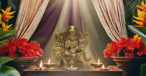 2,7 pulgadas latón Durga Idol religioso hindú decoración del hogar escultura y estatua - Product Image 6