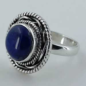 Anillo Boho de Plata de Ley 925 con Piedra Preciosa de Lapislázuli, Hecho a Mano, Azul Natural, Joyería de Piedra de Nacimiento de Septiembre, Regalo de 18K - Product Image 5
